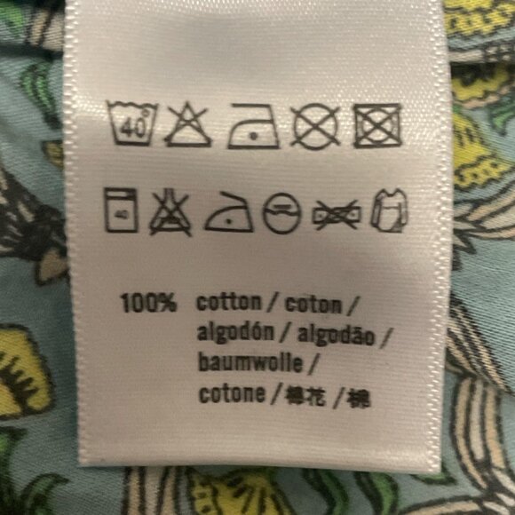 Ro's Garden Sofia Igor Turquoise Floral Boho Sleeveless Short Dress S - Picture 9 of 9